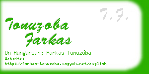 tonuzoba farkas business card